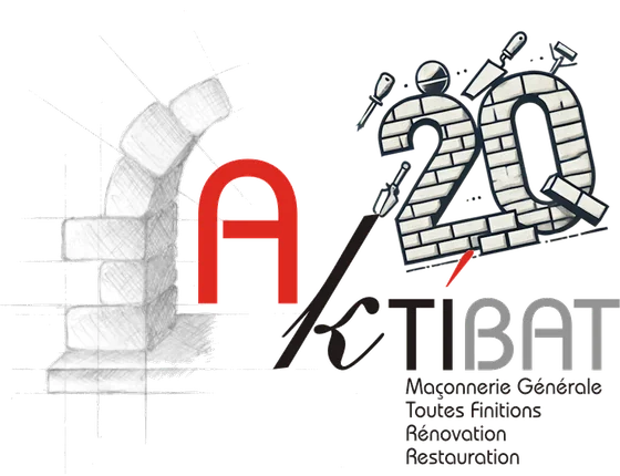 Logo des 20 ans d'Aktibat, célébrés en 2025